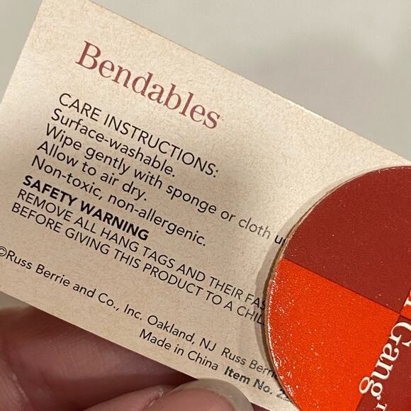 NWT Russ Berrie Glitter Critter Factory Christmas Decor Monkey bendable plush - Picture 2 of 2